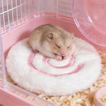 Soft Hamster Nest Pad, Hamster Round Nest, Warm Hamster Nest Pad, Small Animal All Season Bed, Pink And White, Suitable For Guinea Pigs, Hamsters, Gerbils, Ferrets, New Year Gift - Multicolor - View 5