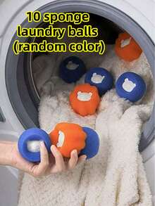 一套海绵洗衣球 - 洗衣机清洁球，毛发收集海绵 + 防缠绕魔球，家用洗衣防毛发清洁工具，送给新妈妈、宠物主人、复活节、母亲节、乔迁之喜的绝佳礼物 - 彩色 - 查看 16