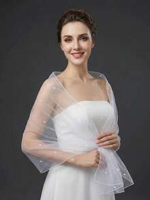 1pc Fashionable Minimalist Single-Layer Mesh Shawl, Versatile Style, Islamic Headscarf, Sparkling Rhinestone Shawl