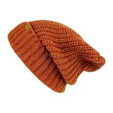JOYCA & CO. Slouchy Beanie For Women And Men, Warm Breathable Knitted Winter Hat, Stylish Cuffed Or Fisherman Ribbed Cap,65/8-8,BurntOrange - 伯恩托橙 - 查看 2