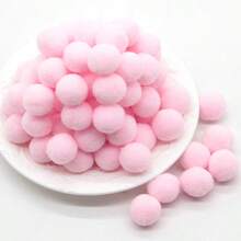 65個 (20g) 2cm 蓬鬆迷你毛球，20mm 高密度毛球，適用於手工藝、珠寶製作配件、衣飾裝飾、家居裝飾 - 彩色 - 查看 6