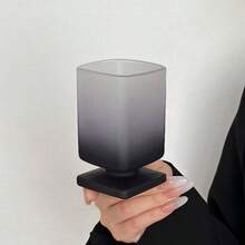 Premium Matte Black Square Cups, Small Stemware Glasses, Glass Cups, Wine Glasses, Cocktail Glasses, Champagne Flutes, Whiskey Glasses, Bourbon Specific Glasses - Black - View 7