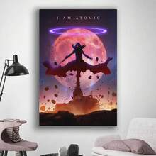 Framed  I Am Atomic Poster The Eminence In Shadow Canvas Painting Picture For Home Wall Decor New Year, Christmas, Easter For Living Room, Bedroom, Kitchen,Restroom Decoration - Framed(框架) - 查看 4