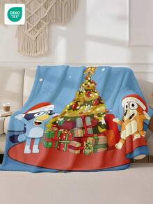 Chăn flannel Giáng sinh Bluey - Hoàn hảo để trang trí phòng, siêu mềm mại và nhẹ, họa tiết cây thông Noel đầy màu sắc, hình hoạt hình, tuyệt vời để sử dụng trong nhà, hàng ngày hoặc làm quà sinh nhật cho bạn bè/gia đình. Ấm áp và dễ chịu, mềm mại và dễ giặt, kiểu dáng đáng yêu, thiết kế viền xanh, họa tiết chủ đề hoạt hình. Lưu ý: Kích thước là 28*39 inch - Rất nhỏ. - Nhiều màu - Xem 10