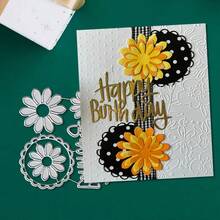 创意花卉金属切割模具，DIY剪贴簿相册和压花模板，贺卡制作工具，卡片纸切割工艺品，礼品卡制作模板模切。