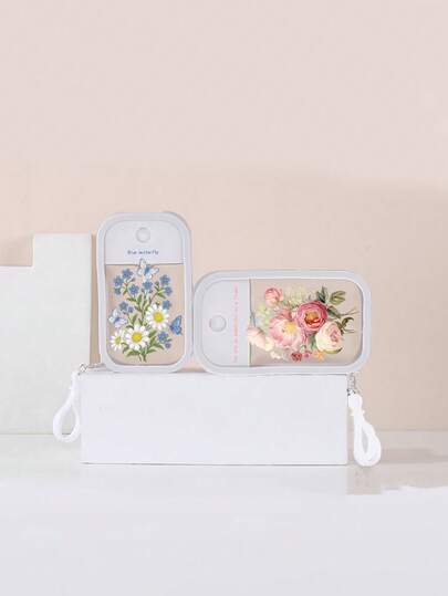 1pc Portable Mirror, Foldable, Simple And Mini Makeup Mirror, Desktop 50ml Apple Card Spray Bottle Perfume Alcohol Divided Bottle Water Portable Travel Divided Card Spray Bottle With Silicone Sleeve Shockproof And Aesthetically Appealing