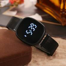 Jam Tangan Elektronik Bulat LED, Jam Tangan Layar Sentuh Fashion Olahraga Pelajar Unisex - Satu-Ukuran - View 8
