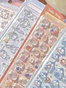 Cute Cartoon 3D Bubble Stickers, Kawaii Stickers For DIY Scrapbooking, Notebook, Laptop, Phone, Toys, Gifts - Multicolor - View 1