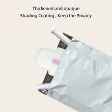 10/20pcs Sanitary Pad Disposal Bags, Women Sanitary Napkin Trash Bags, Travel Storage Bags For Tampons And Pads, Odor-Proof, Cosmetic Bag, Travel Portable Pouch, Large Capacity For Lipstick, Makeup Brushes, Skincare, Phone, Coins, Small Items, Household Items, Gift Bags, Multi-Purpose Storage Bags For Holidays (Halloween, Christmas, New Year), Bohemian Style - Light Grey - View 3
