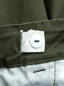 Quần dài cotton thường ngày cho bé trai, thêu logo, thích hợp cho mùa xuân/thu. - xanh quân đội - Xem 6
