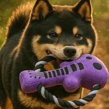 Plush Talking Dog Doll With Radio-Shaped Design, Cute Plush Doll Dog Chew Doll For Teeth Cleaning, Plush Talking Pet Doll Plush Guitar Doll With Built-In Sound Device, Press To Make Sound To Attract Dogs, Durable Rope For Easy Grip, Interactive Doll For Humans And Dogs Suitable For Medium And Small Dogs, Entertainment Doll To Relieve Boredom And Aid Chewing, Essential Pet Party Doll, Dog Doll, Dog Supplies, Dog's Favorite Doll, Dog Birthday Gift Self-Entertainment Doll For Puppies - Multicolor - View 5