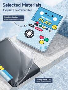 Ayotu 蓝色可爱笑脸卡通图案游戏机平板电脑保护套，适用于 iPad 10.2 英寸（2021/2020 款，第九/八代），兼容三星 Galaxy Tab A8 10.5 英寸（2022 款），带笔槽，兼容 Kindle Paperwhite 第十二代（2024 款），支持自动睡眠/唤醒功能。 - 彩色 - 查看 9