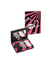 MISSLYN- UP Eyeshadow Palette, 3-Color Eyeshadow Set, Multi-Purpose, Long-Lasting, High Pigmentation, With Mirror, Includes Matte, Shimmer And Glitter Eyeshadows, Smooth Texture - #01 Midnight Chic - View 7