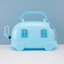 1pc Hamster Cage, Cute Car Design With Side Windows And Water Bottle, Suitable For Hamsters, Guinea Pigs And Other Small Pets