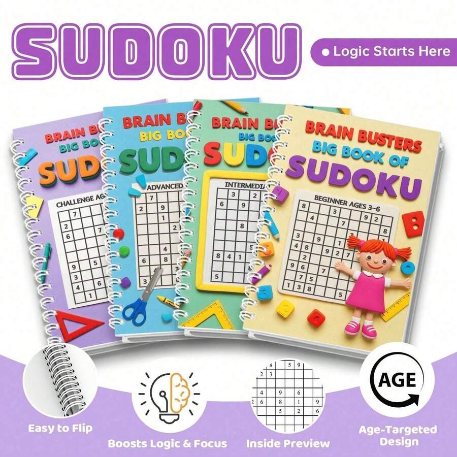 Sudoku Challenge Book, A Timeless Logic Puzzle That Sharpens Thinking Speed And Accuracy, Helps Keep The Mind Clear And Focused, Perfect For Daily Reset And Consistent Progress - Sudoku Book - View 1