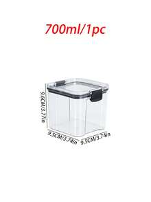 1 pieza/Set Recipiente hermético para almacenamiento de alimentos, de gran capacidad con tapa, adecuado para el almacenamiento de productos secos, se puede usar en la cocina, despensa o refrigerador para almacenar granos, arroz, pasta, té, nueces y café, etc. Utensilios de cocina, preparación de comidas, accesorios de cocina, organización del refrigerador. - Multicolor - Ver 15