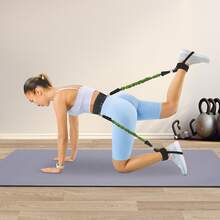 Vertical Jump Trainer Leg Strength Resistance Bands Set, Jump Resistance Band, Leg Resistance Bands For Strength - Black + Green - View 2