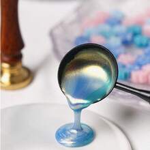 1pc Wax Melting Spoon With Plastic Handle, Non-Stick Wax Sealing Spoon, Easy To Clean Stamp Accessory, Craft Supplies - Multicolor - View 5