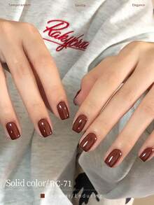 XEIJAYI 1pc 15ml Reddish Brown Gel Nail Polish - Long-Lasting Glossy, High Saturation Shine, Gel Nail, Suitable For Salon Manicure DIY, Women Gift - Redwood - View 3