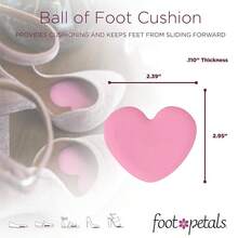 Foot Petals Ball Of Foot Cushions, Metatarsal Pad, Lasting Comfort Relief, Prevent Toe Sliding, Overhang, Women's Heels - 1對1對 - 查看 5