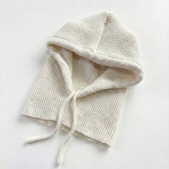 Gorro balaclava para mujer, conjunto de gorro y bufanda tejidos con protección para las orejas, moda de invierno