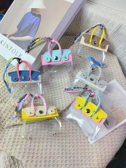 Mini Transparent Coin Purse Lipstick Bag Headphone Bag Bag Pendant Car Key Bag Pink White Yellow Light Gray Beige Light Pink Small Bags Girls' Gifts Christmas Gifts Daily Travel Wear For Women Money Wallet Mini Wallet Purse Wallet Small Wallet Coin Wallet