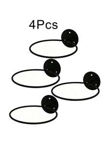 1-4pcs Wall-Mounted Ball Display Racks, Universal Ball Holders, Black Metal Ball Stands, Suitable For Basketball, Football, Volleyball, Etc. Can Display And Store Balls, Great Gift For Teens And Fathers - Black - View 4