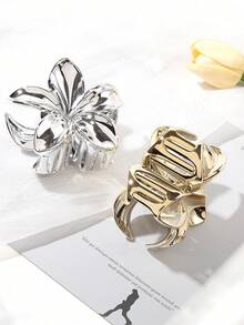 金银花朵金属发爪夹，时尚爪形花朵发饰，适合女性，秋季、旅行、美发工具、女士配饰、发饰、秋季、头发、发饰、美发工具、发饰、美发用品、美容配饰、礼物、旅行、女士礼物、发饰、圣诞袜填充物、圣诞袜礼物、女士圣诞袜填充物、成人圣诞袜填充物、成人圣诞袜填充物、发饰、成人发饰、发饰、女士礼物创意、美容圣诞袜填充物、女士礼物 - 彩色 - 查看 6