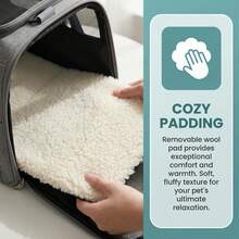 IISVGE 安全拉链防逃脱宠物背包 | 宽敞透气可折叠猫狗旅行包 | 符合航空公司标准的可折叠透气宠物包，情人节礼物 - 彩色 - 查看 9