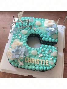 1个带凸起字母的3D硅胶模具 - 非常适合巧克力、糖果和蛋糕装饰，是DIY手工艺品和生日烘焙的理想之选 - 彩色 - 查看 6