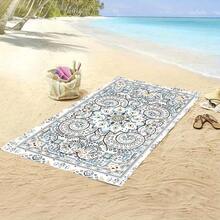 1pc Ultra-Fine Microfiber, Bohemian Style Beach Towel With Exquisite Pattern, Quick-Drying Microfiber, Strong Wrap-Around Design, Suitable For Beach And Pool Use, Beach Bath Towel - Multicolor - View 4