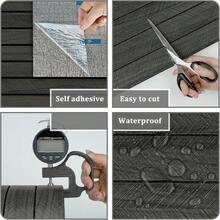 1 Roll Of Acacia Elm Striped Grille Wallpaper, Peeled And Pasted Natural Wood Grain Contact Paper Waterproof Self-Adhesive Wood Striped Appearance Wallpaper, Waterproof Vinyl Packaging, Suitable For Kitchen Countertops And Cabinets, Home Decoration - Multicolor - View 7