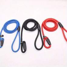 Artificial Silk Material Dog Training Leash With Adjustable Collar, Solid Color Pattern Restraint Leash For Puppies And Cats Control, Pet Walking Leash For Behavior Training - Multicolor - View 9
