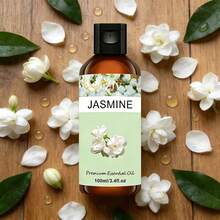 LZJV 100毫升/3.4液盎司，30毫升/1.0液盎司 | 高级茉莉精油 | 100%纯天然保湿油 | 适合所有肤质，面部及身体护理油 | 无香型，天然保湿 | 适用于香薰机、加湿器，馈赠佳品 - 茉莉 - 查看 8