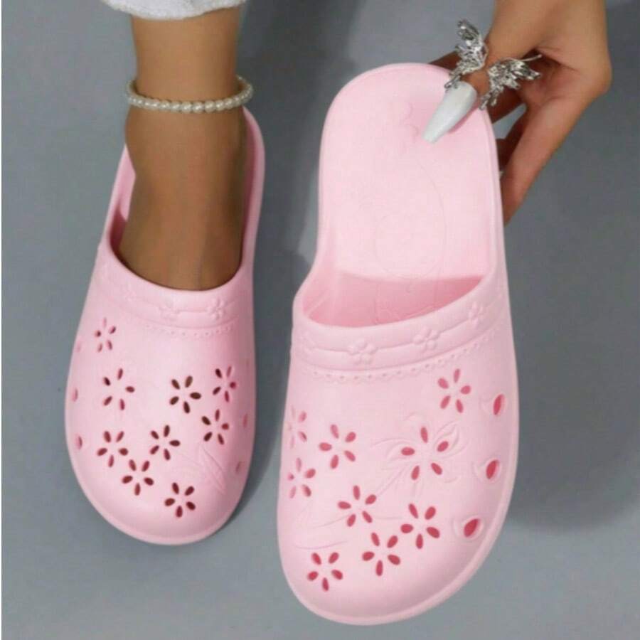 女士家居拖鞋 - 淺粉色 - 查看 1