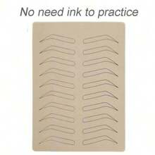 3/5片装微针练习皮，不含乳胶的眉毛纹身练习皮，化妆皮，硅胶皮片 - 杏色 - 查看 7