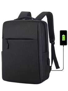 Mochila de negocios, bolsa para computadora, mochila para escuela secundaria y preparatoria, mochila de gran capacidad para viajes, mochila coreana para hombres - Negro - Ver 1