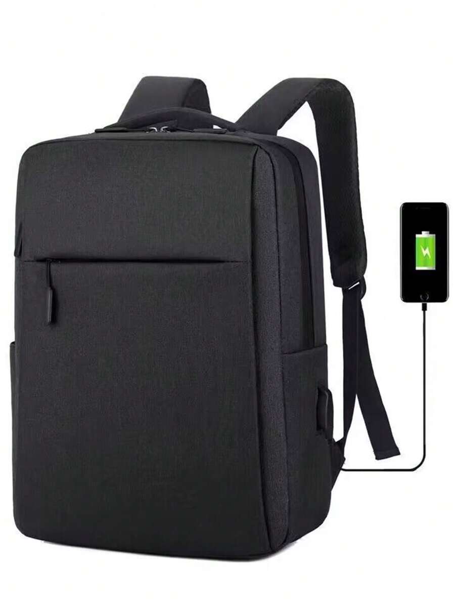 Mochila de negocios, bolsa para computadora, mochila para escuela secundaria y preparatoria, mochila de gran capacidad para viajes, mochila coreana para hombres - Negro - Ver 1