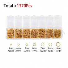 1370pcs/Box Split Ring Open Single Loops Jump Rings Connectors For DIY Jewelry Making Findings Accessories - 1370/box Jump Rings - View 13
