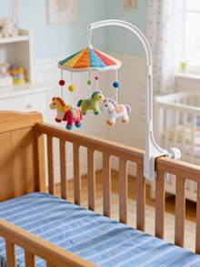1 st hållare för babysängsmobil, klassisk klockhållare i plast för babysäng, universellt mobilställ för babysäng, enkel att installera, lämplig som dekorationsställ vid sängkanten|Enkel att installera|Enkel att montera - Multifärgad - Visa 11
