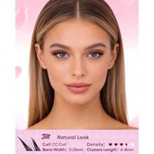 Bottom Lash Clusters DIY Eyelash Extensions, Tilt 6-8 Lower Lashes Wispy Bottoms Individual Lashes, 96pcs CC Curl Natural Invisible Band Eyelash Clusters For Bottom Eyelashes Extension,38507535 - 白色 - 查看 2