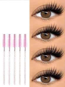 5 Pairs Cat Eye False Eyelashes Set With Applicator & Brush, Create Natural Soft Criss-Cross Lashes, Faux Mink Lashes, Cartoon Style Lashes, Strip Lashes, Eyelashes, False Lashes, Eyelash Curler, Magnetic Lashes - fox eye lashes - View 14