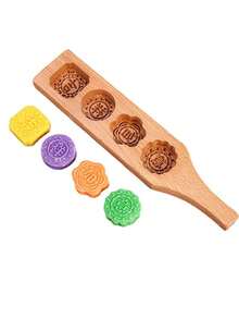 3D木质月饼模具，饼干烘焙模具，糕点模具 - 彩色 - 查看 7