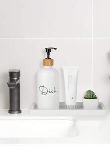 White Marble Rectangular Decorative Tray, Bathroom Vanity Cosmetic Storage Tray, Bathtub And Kitchen Sink Organizer, Soap Dispenser Tray, Home Bathroom Decor, Bathroom Storage Rack, Skincare And Fragrance Display Rack, Autumn Decoration, Cosmetic Storage Rack, Back-To-School Essential.