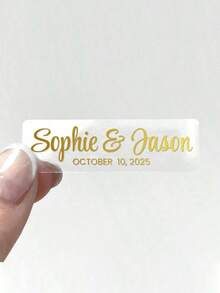 Customized Colorful Transfer Stickers, UV Printing, Personalized Transfer Stickers, Customized Name Label Stickers, Stickers, Name Stickers, Date Stickers, DIY Gifts, Handmade, Handwritten Fonts, Wedding Stickers, Gift Stickers, Raised Hollow Self-Adhesive Logo Labels, Shiny Gold & Silver Transfer Stickers, Company Logo, Suitable For Water Bottles, Lunch Boxes, Personal Items, Glass Cups, Mugs, Gift Boxes Decoration, Multi-Functional - Multicolor - View 9