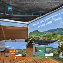 A Sunshade Net With A Matching Drawstring, Featuring Built-In Holes For Easy Installation. It Is Suitable For Yards, Outdoor Spaces, Gardens, Camping, Rooftops, And Pools, Providing Sun Protection And UV Shielding. It Also Serves As A Dust Barrier F