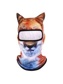 1pc Funny 3D Animal Balaclava Unisex Full Face Ski Mask UV Protection Breathable Windproof Soft Neck Gaiter Husky White Cat Grey Cat Tiger Winter Balaclava Summer Sunscreen Hood Halloween Costume Christmas Gift Birthday Gift Men Women Teens Skiing Riding Cycling Camping Hiking Beach Party Outdoor - Multicolor - View 8