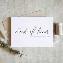 1pc Personalized Wedding Greeting Card, Multi-Functional Bridesmaid Celebration Card, Also Suitable For Engagement, Valentine's Day And Other Occasions, Minimalist Design, Thank You To Bridesmaids And Best Friends - Multicolor - View 8