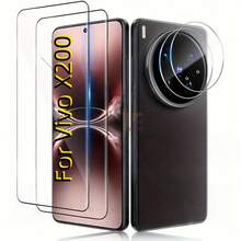 4pcs Screen Protector & Lens Protector Set Compatible With Vivo / Lite/V50/V50 Lite/X300/X300 Pro/X200/X200 Pro/X200FE, Fashionable Design, Perfect Fit, Glass, High-Quality Protective Film, Smartphone Screen Protector, Tempered Glass Protector, Smartphone Accessories, Smartphone Care Kit, Thin Design, Smartphone Protective Film - Clear - View 18