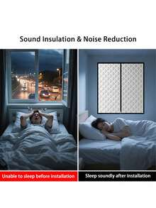 1件 150 x 200厘米（59英寸宽 x 79英寸长）冬季拉链网纱帘 - 加厚防风隔热，降噪，顺滑拉链方便开合，无需钻孔即可轻松安装，多种尺寸可选，打造舒适卧室和客厅的必备单品 - 銀色 - 查看 6